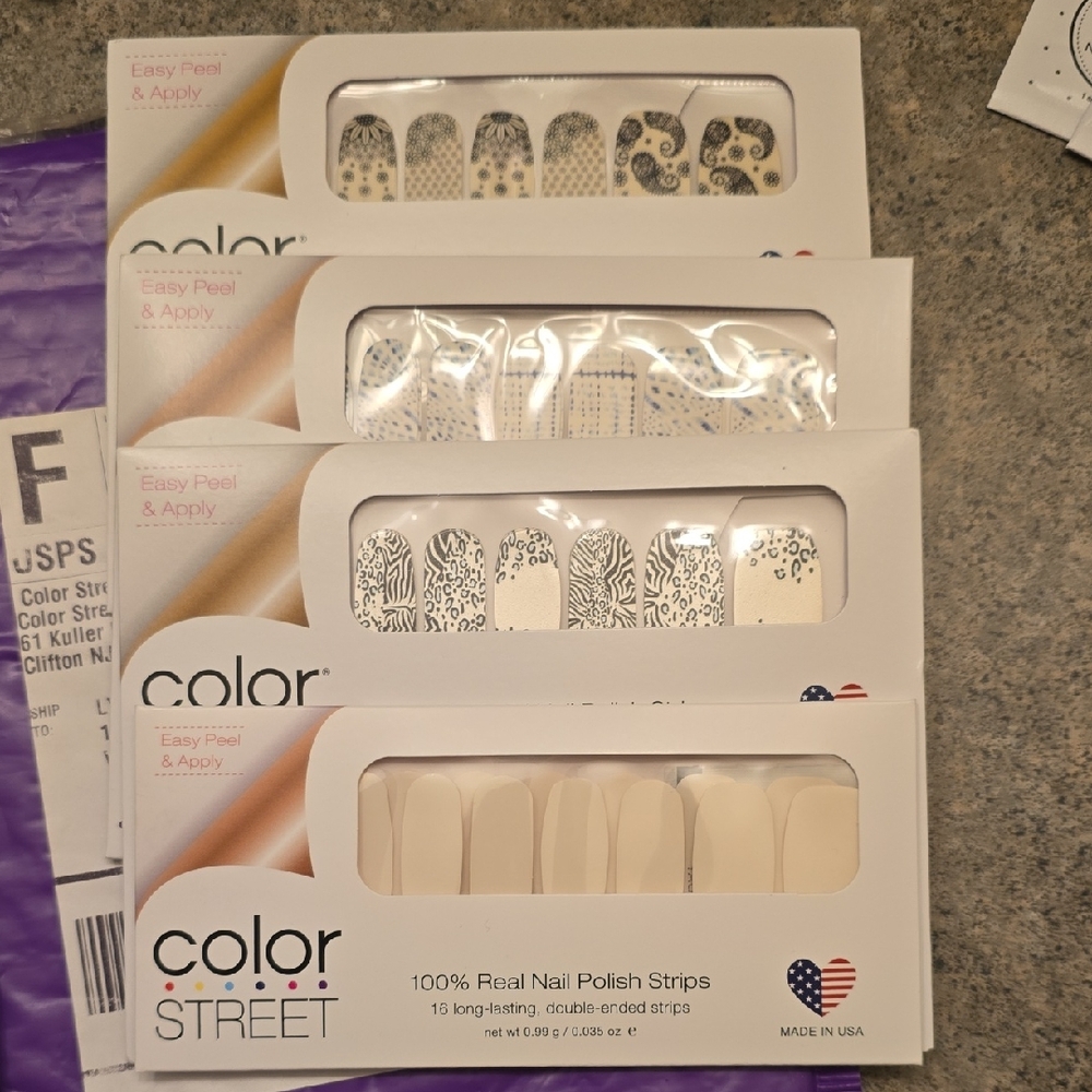 Brand NEW Color Street Nail Art Collection - 4 PACKS